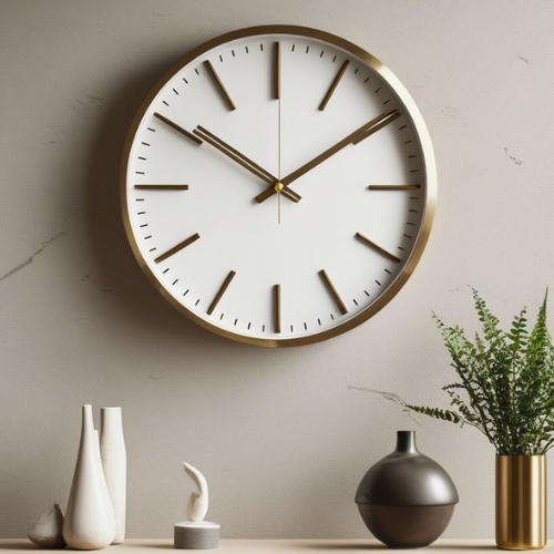 Wall Clock - Modern Brass